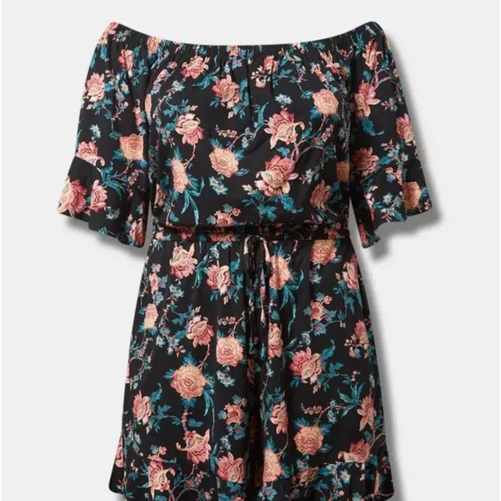 Torrid Floral Off-Shoulder Romper